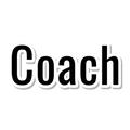 Coach die-cut sticker