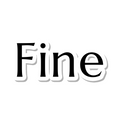 Fine die-cut sticker