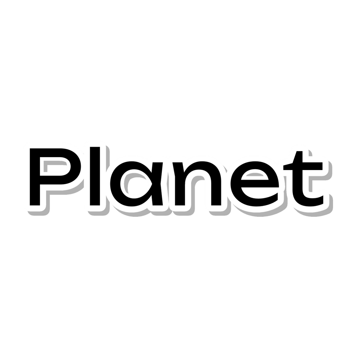 Planet die-cut sticker