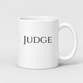 Judge Mug in white