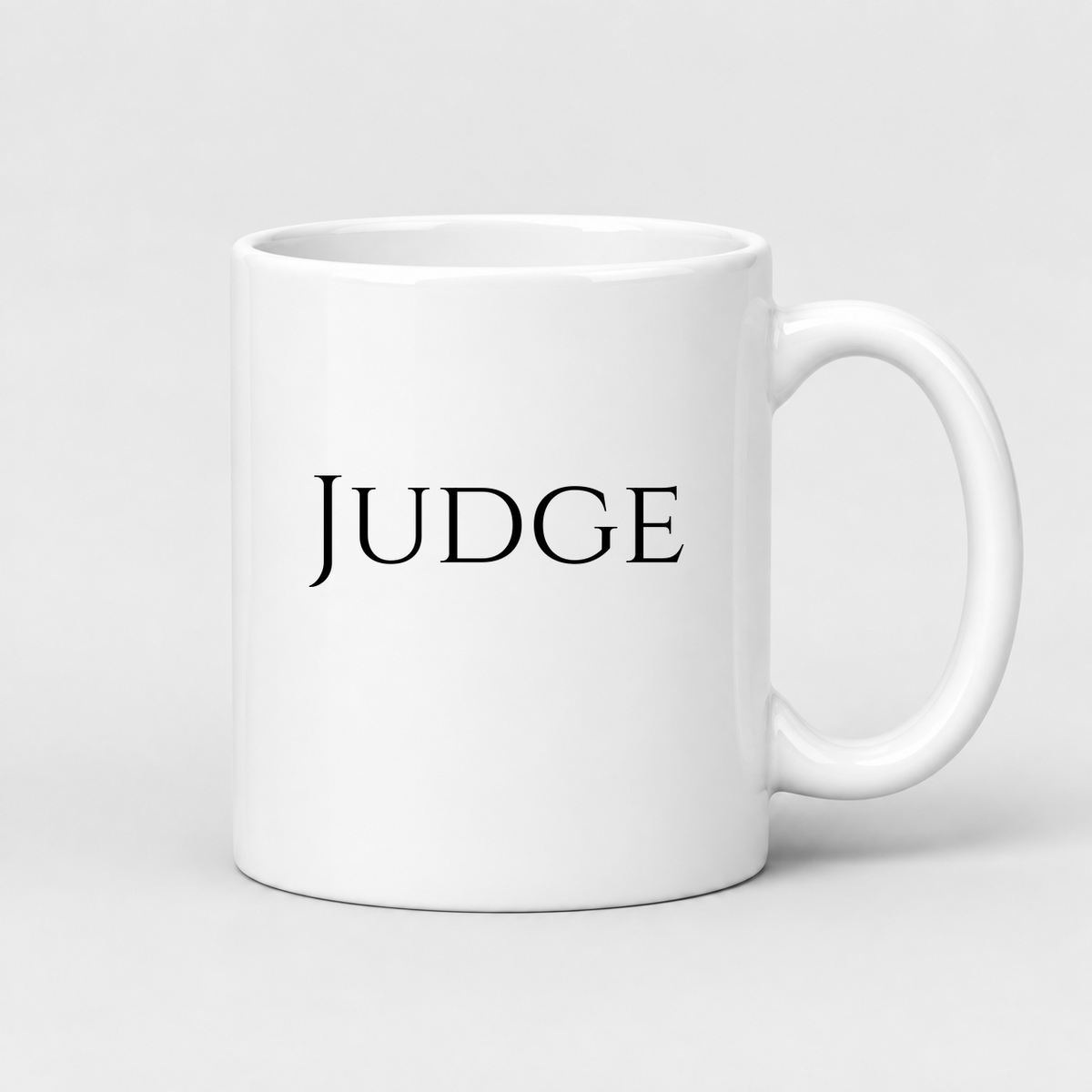Judge Mug in white