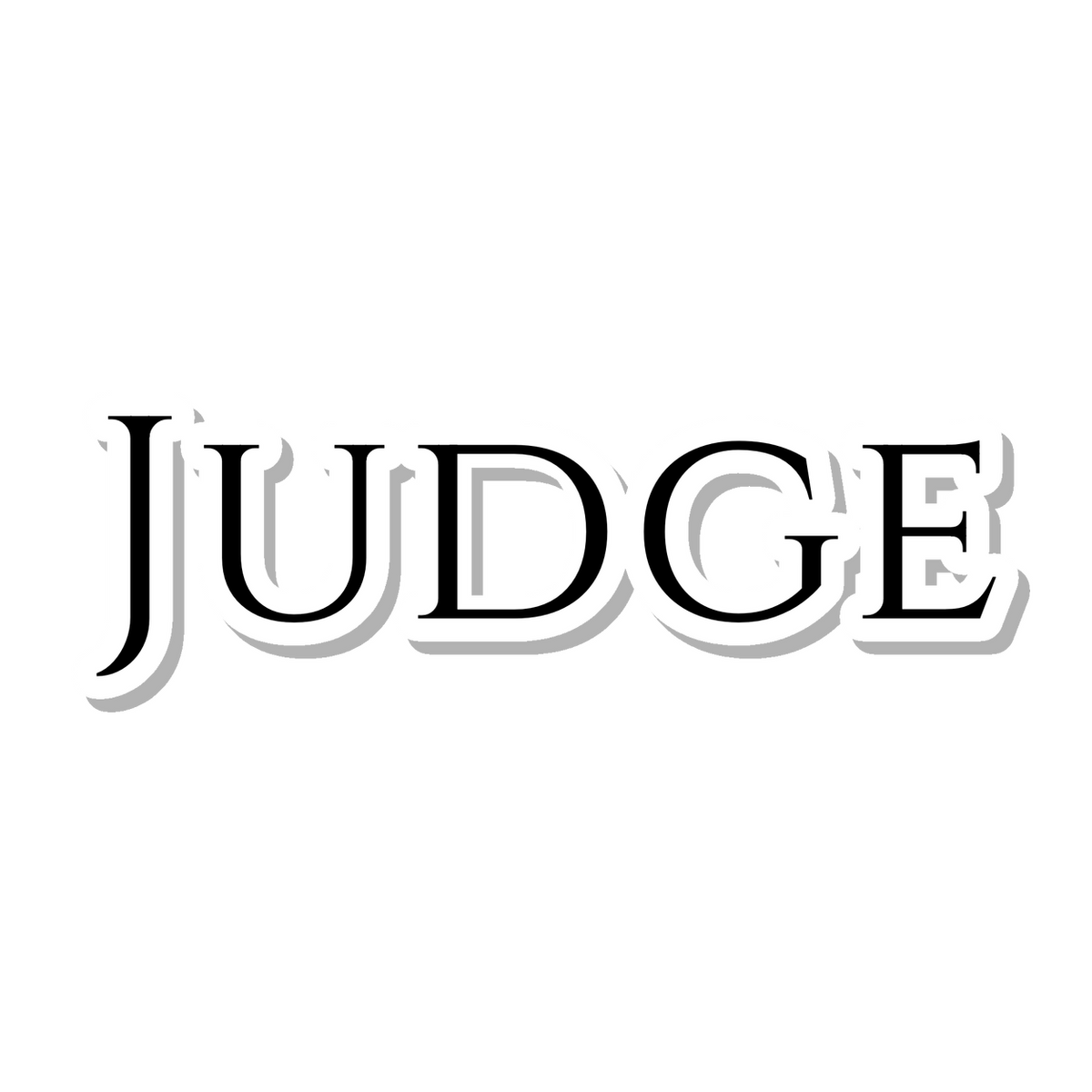 Judge die-cut sticker