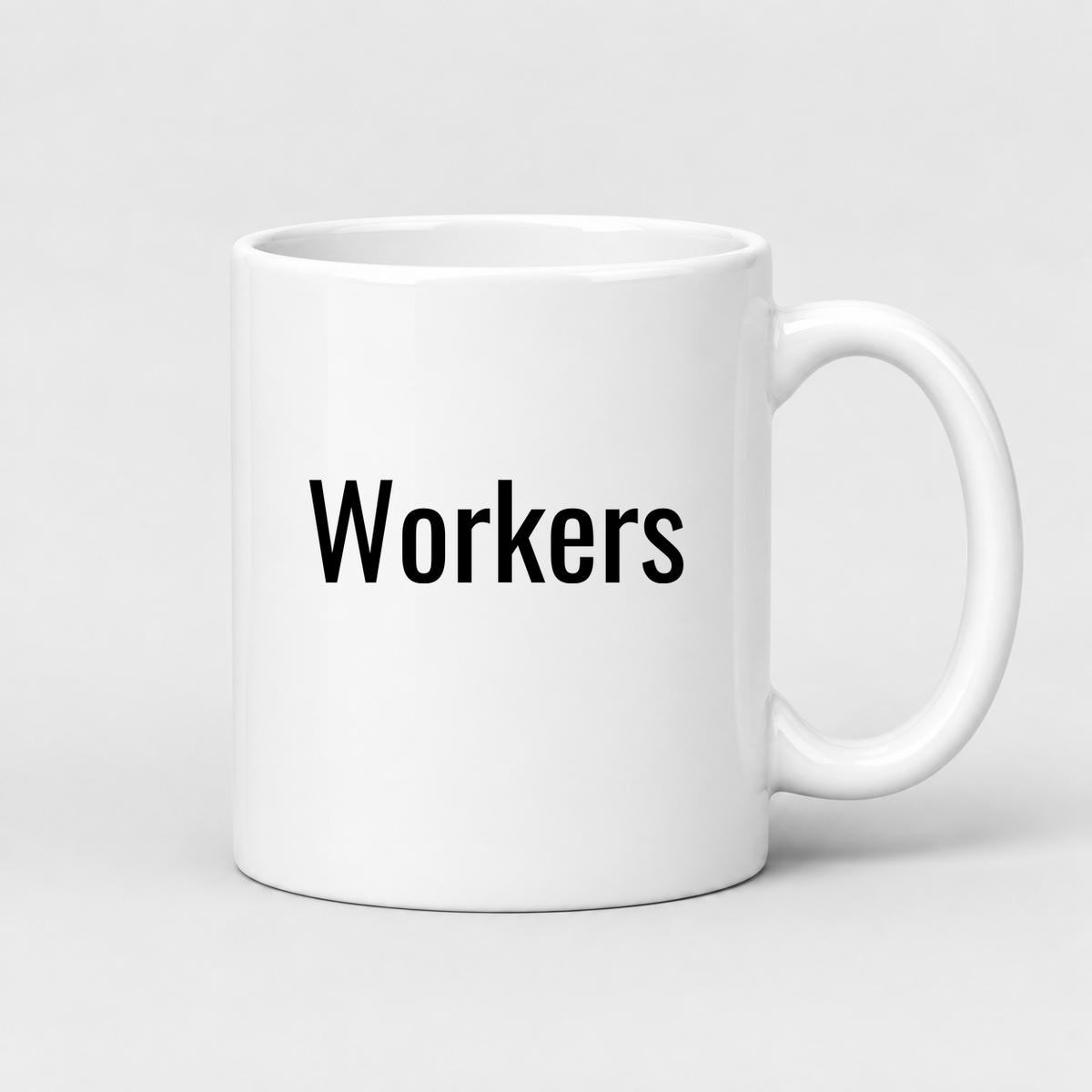 Workers Mug in white