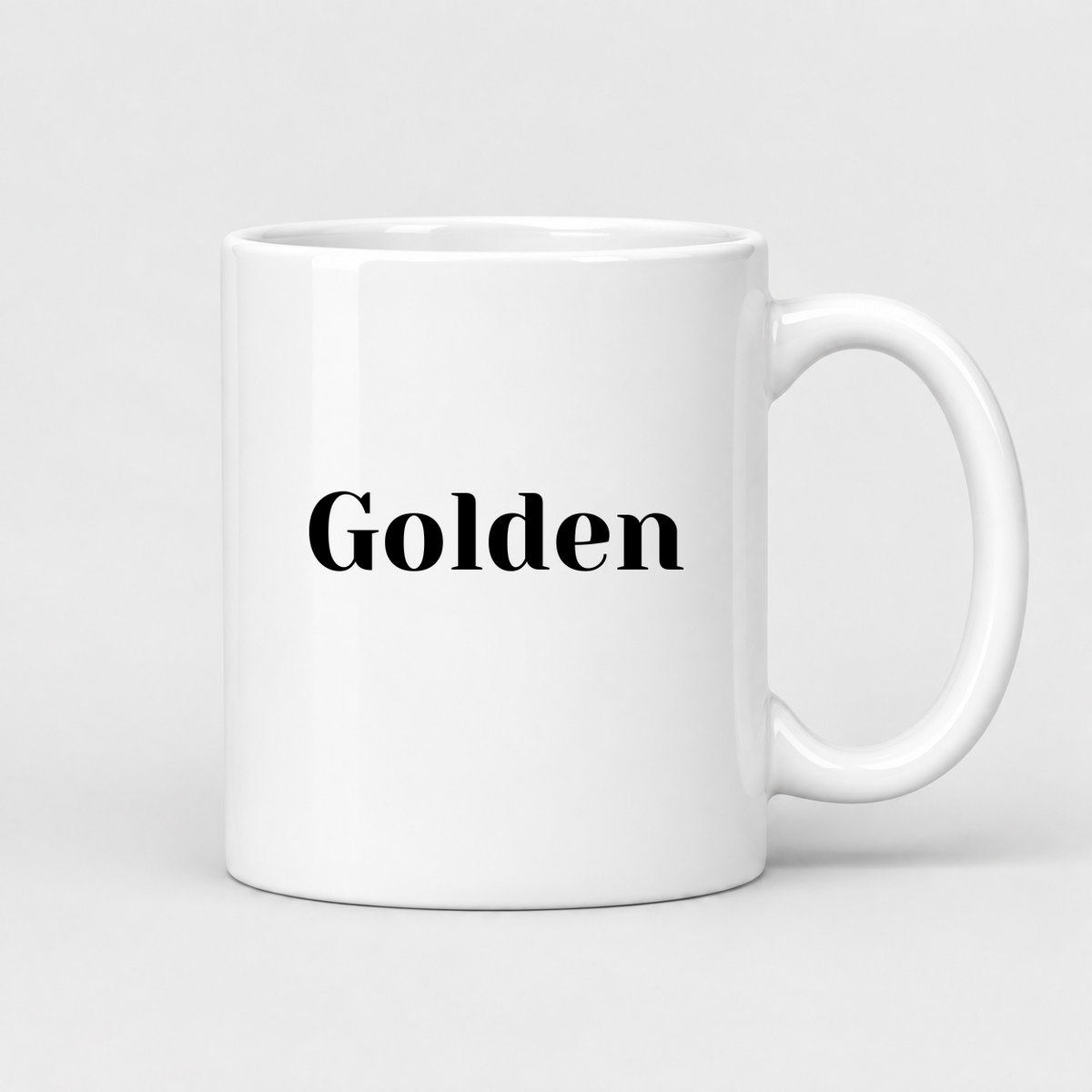 Golden Mug in white