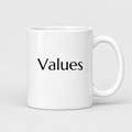 Values Mug in white