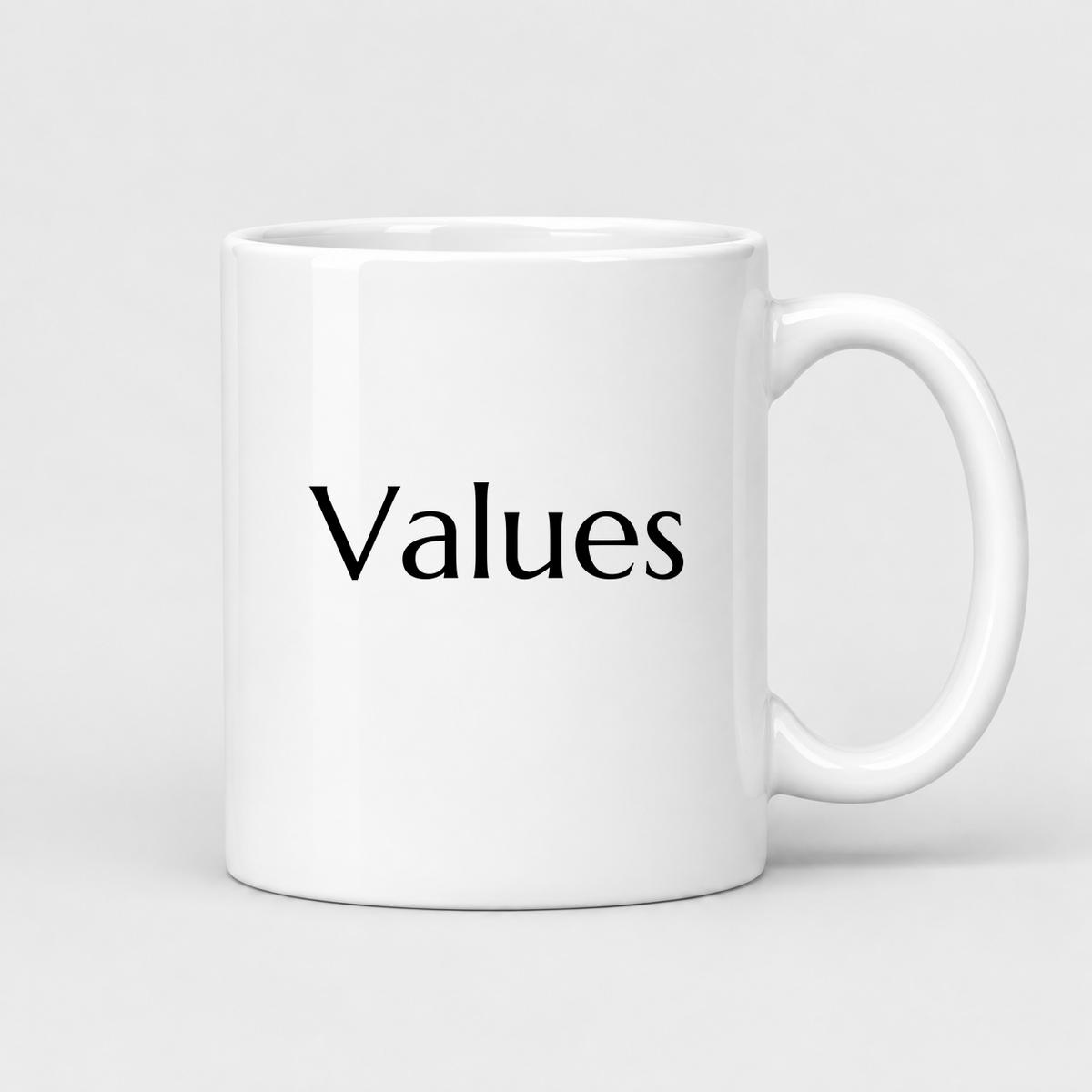Values Mug in white