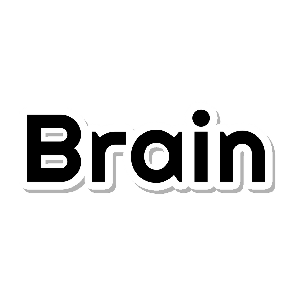 Brain die-cut sticker