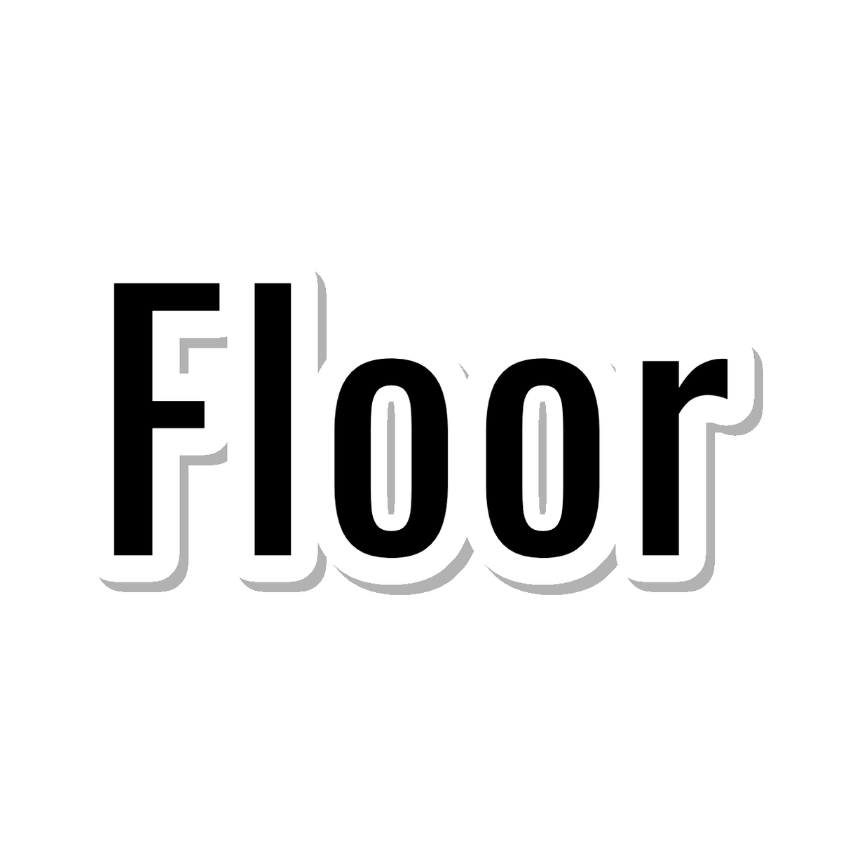 Floor die-cut sticker