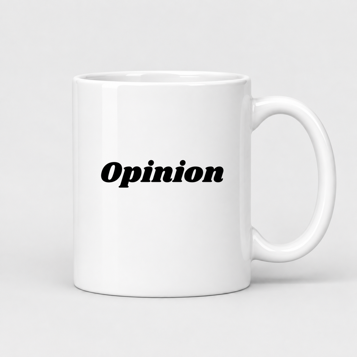 Opinion Mug in white