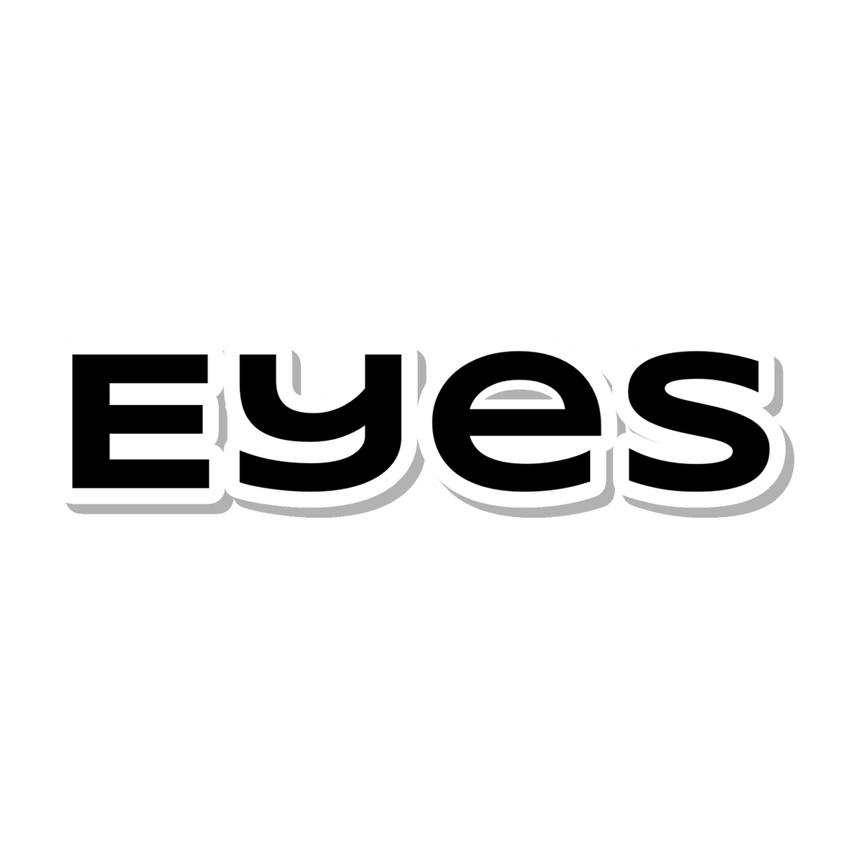 Eyes die-cut sticker