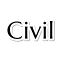 Civil die-cut sticker