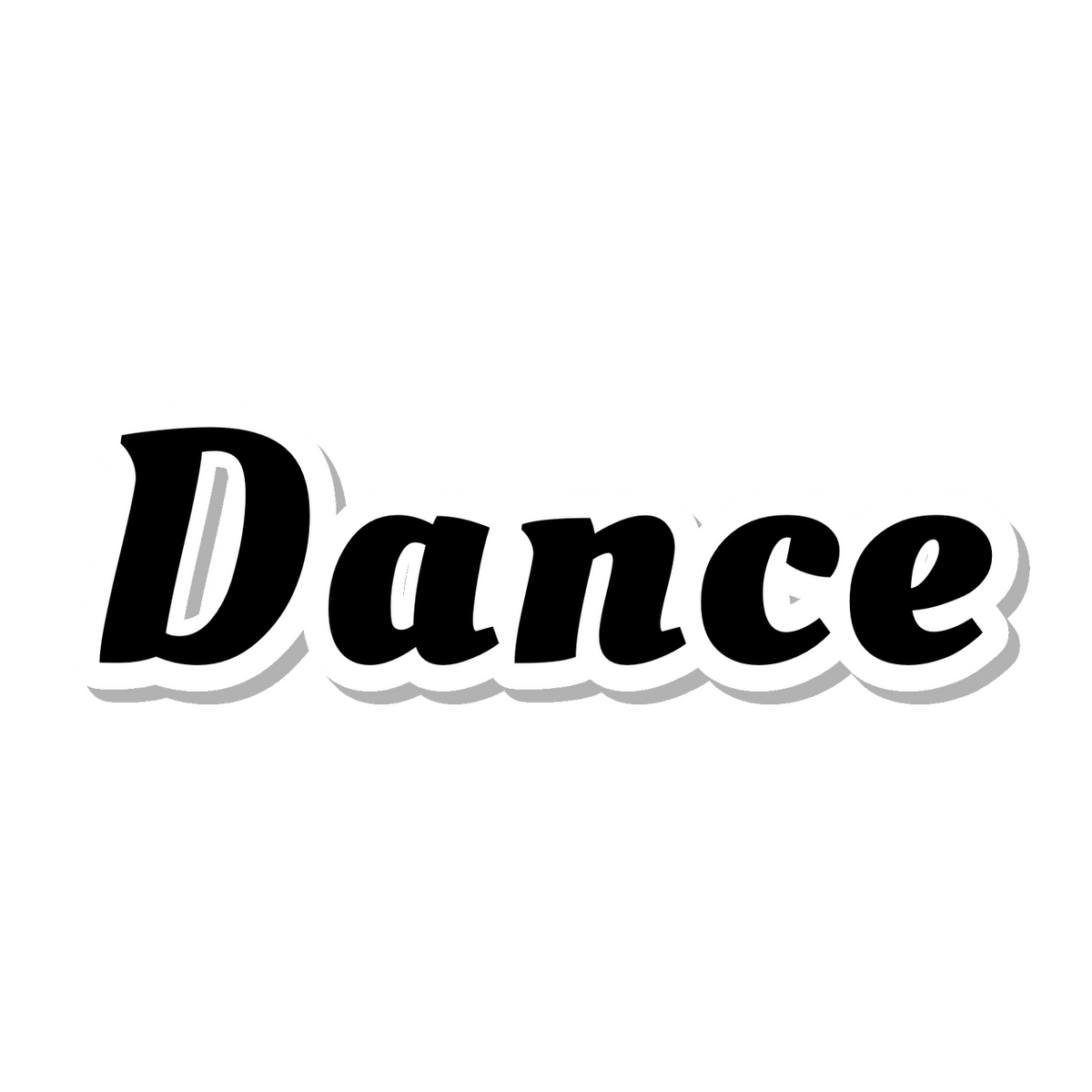 Dance die-cut sticker