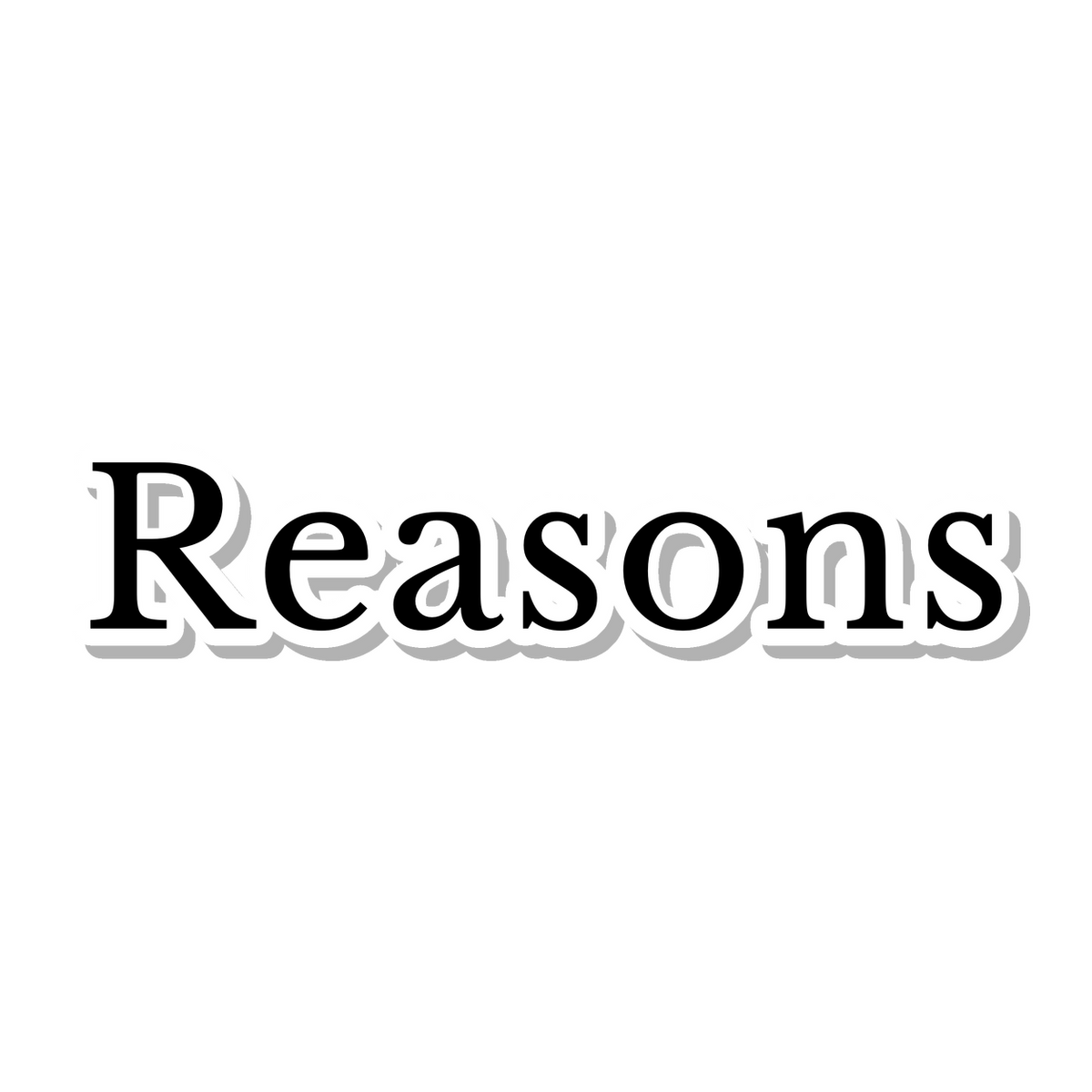 Reasons die-cut sticker