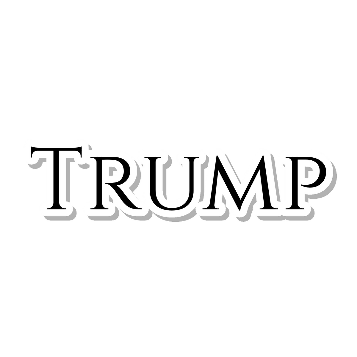 Trump die-cut sticker