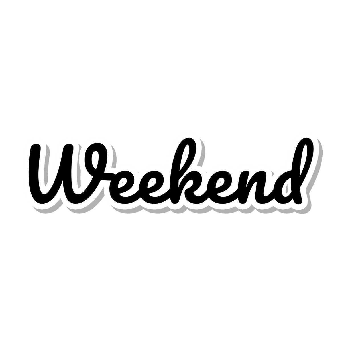 Weekend die-cut sticker
