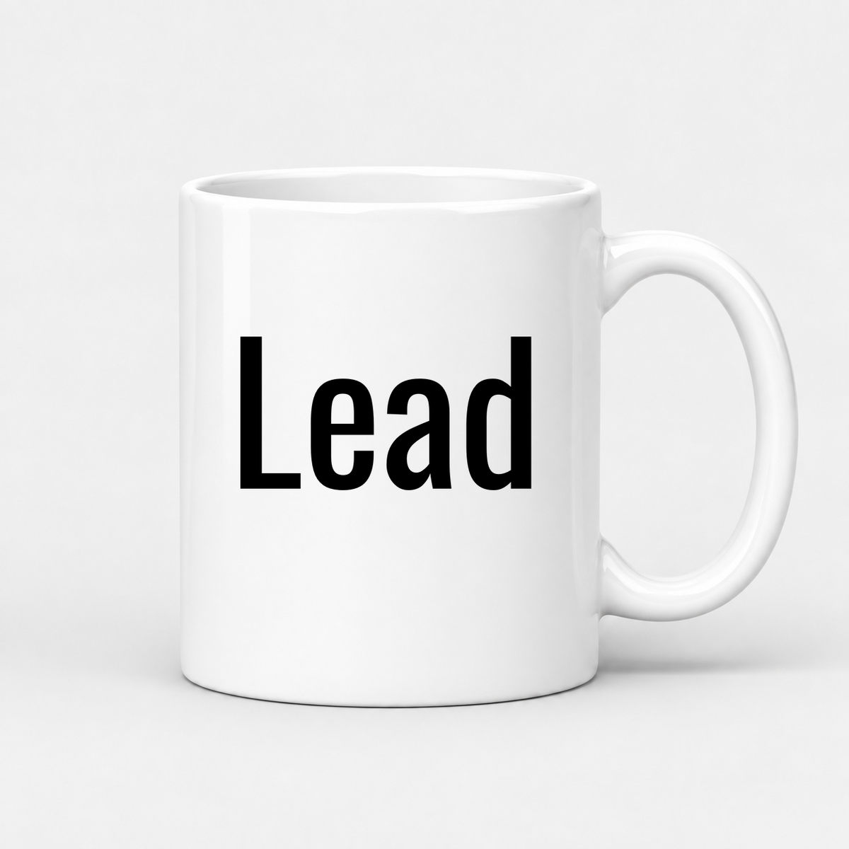 Lead Mug in white