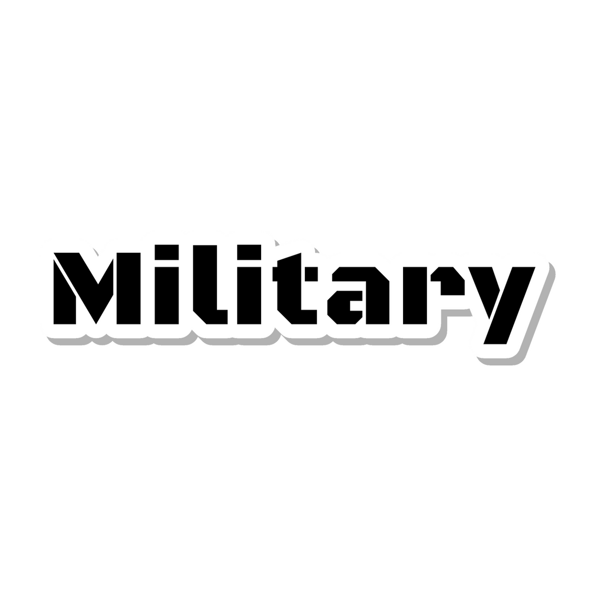 Military die-cut sticker