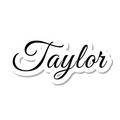 Taylor die-cut sticker