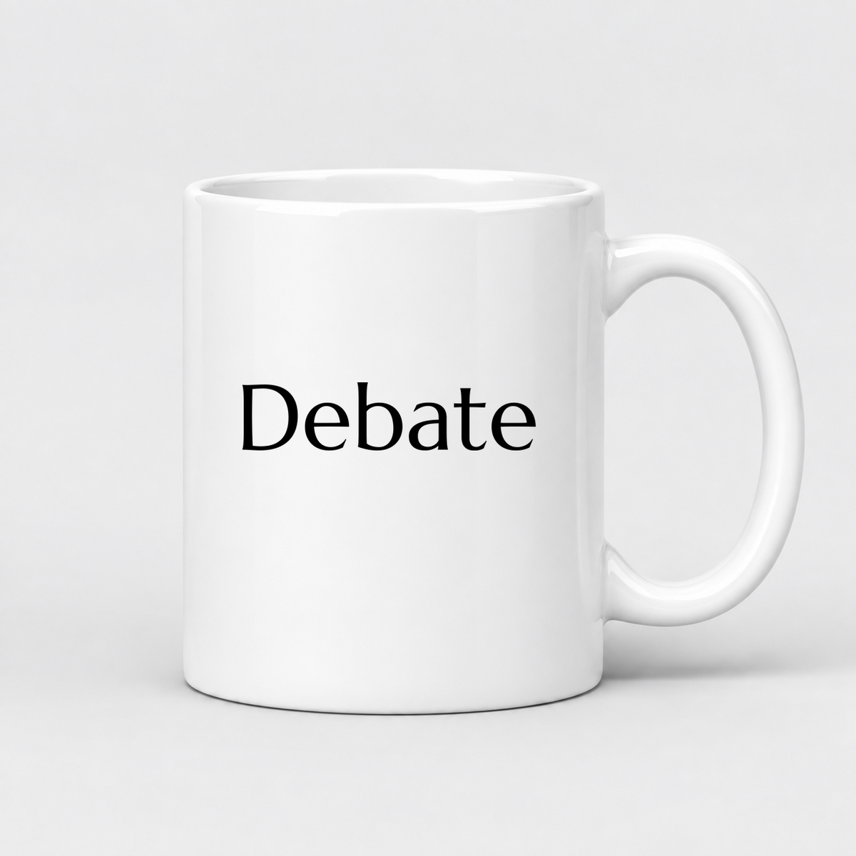 Debate Mug in white