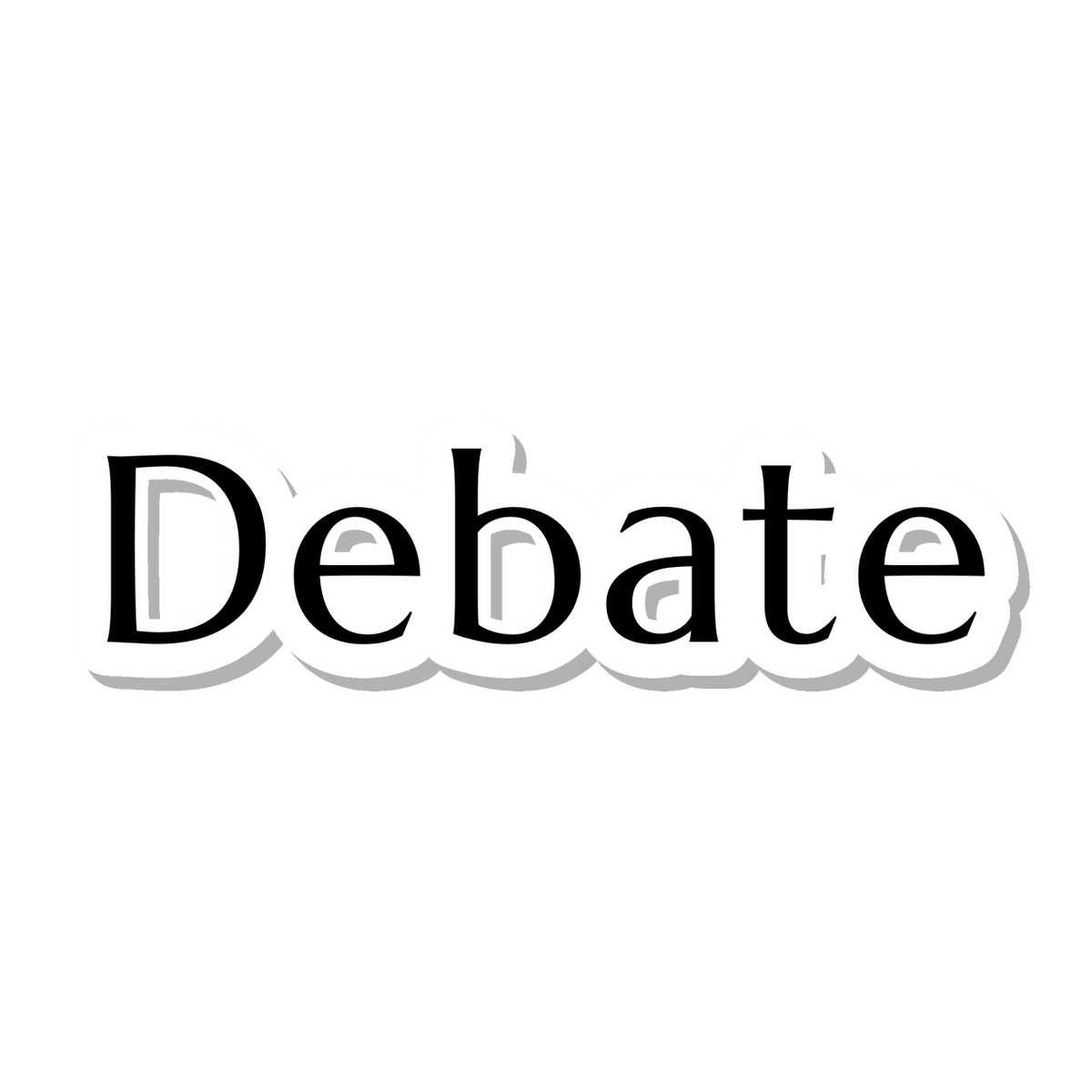 Debate die-cut sticker