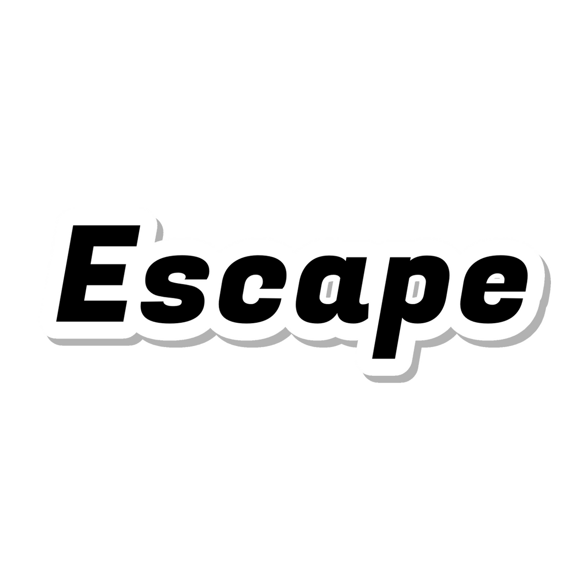 Escape die-cut sticker