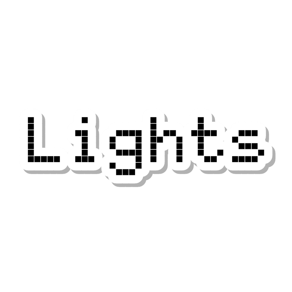 Lights die-cut sticker