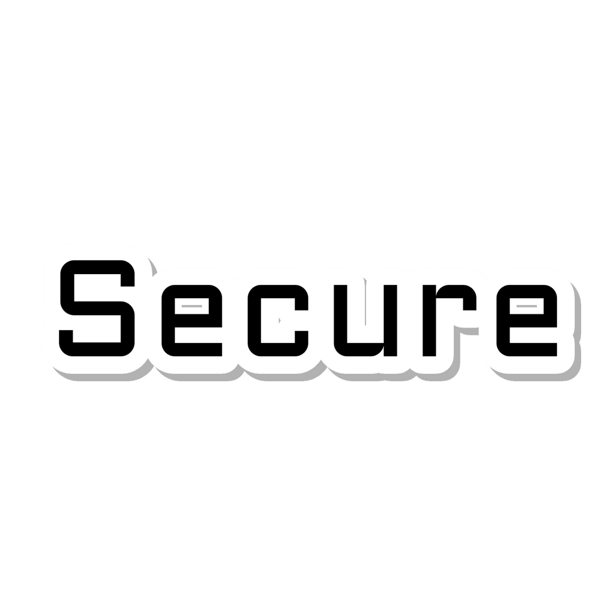 Secure die-cut sticker