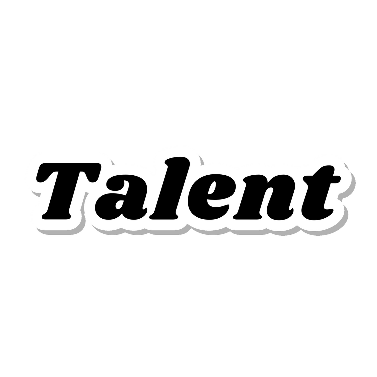 Talent die-cut sticker
