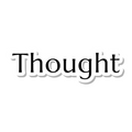 Thought die-cut sticker