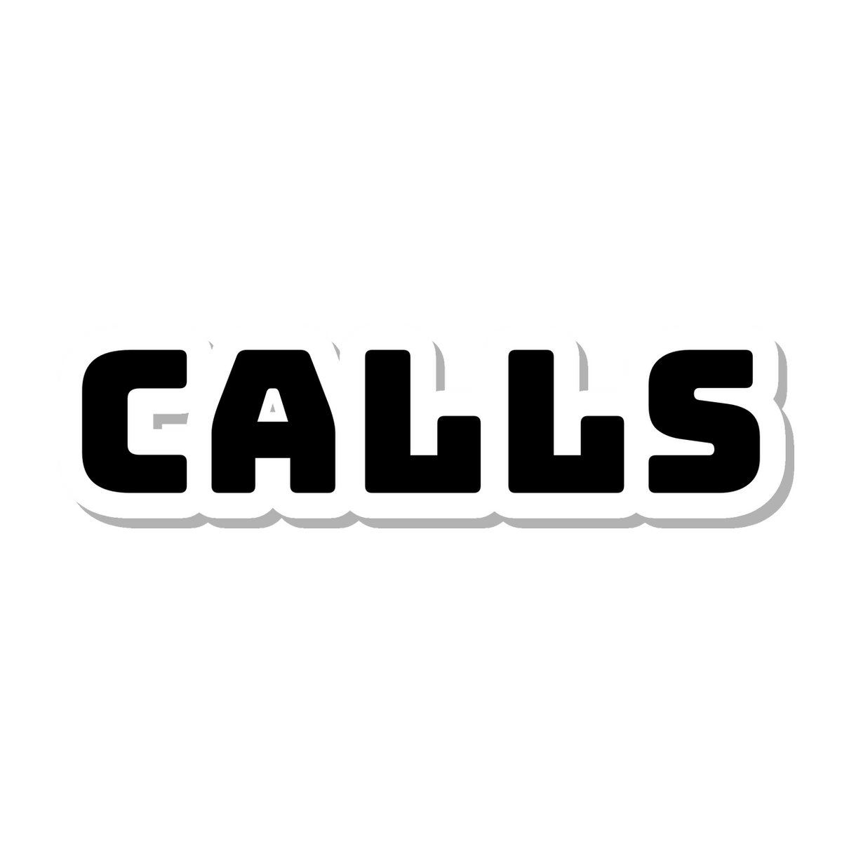 Calls die-cut sticker