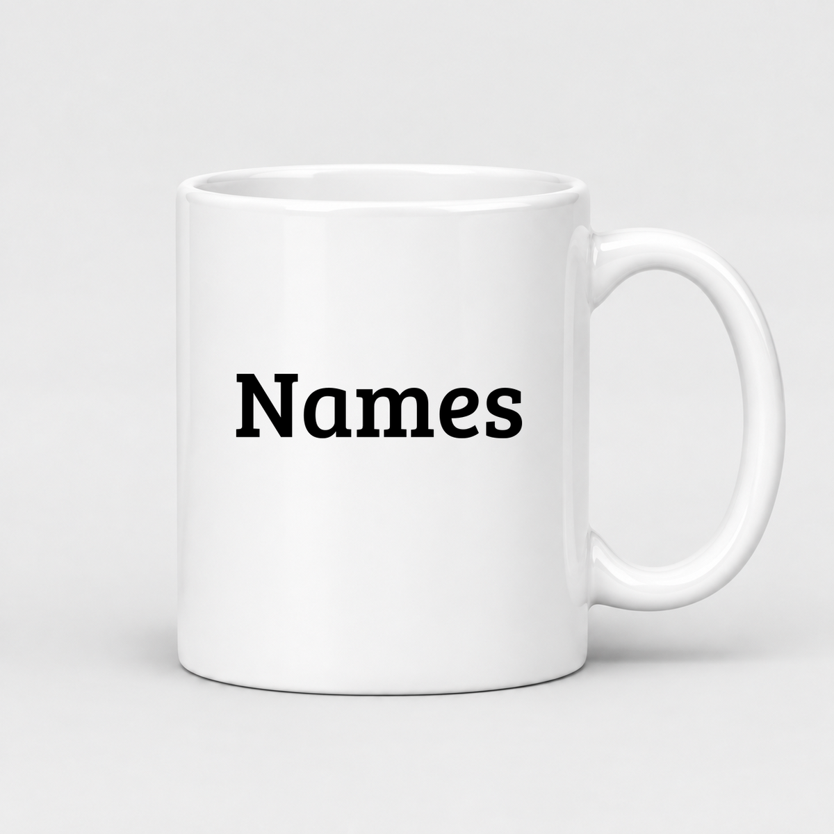 Names Mug in white