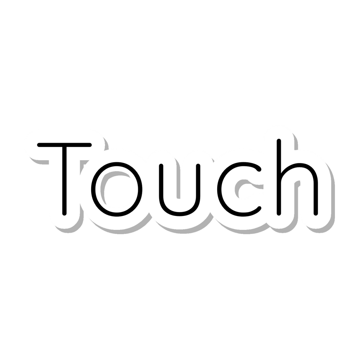Touch die-cut sticker