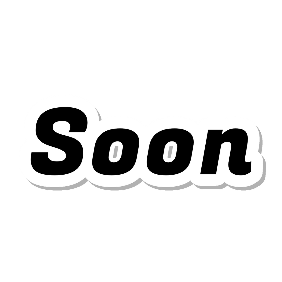 Soon die-cut sticker