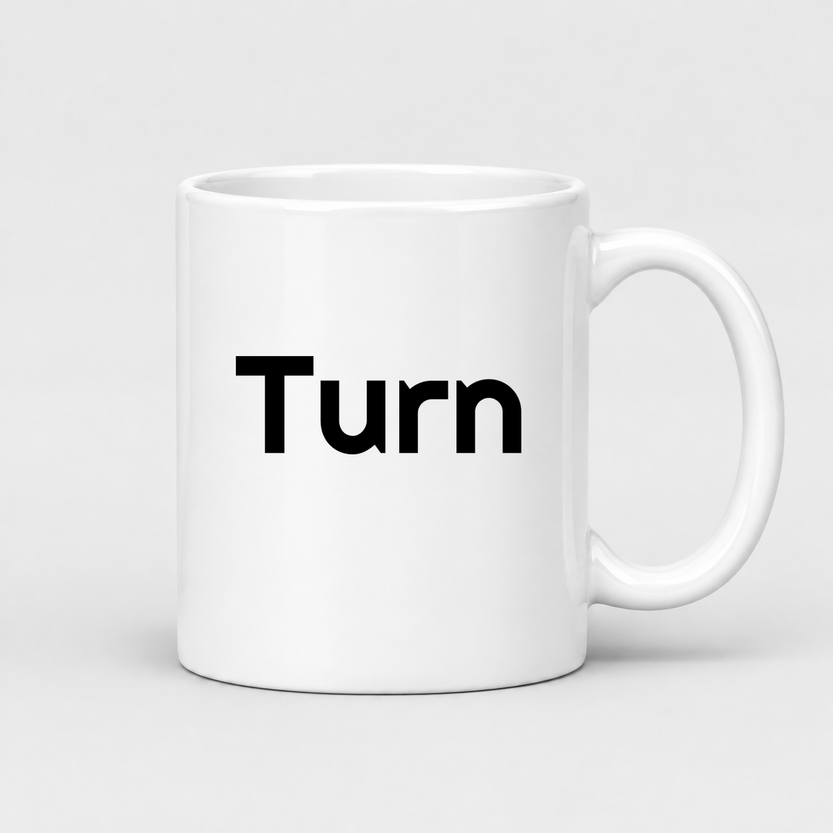 Turn Mug in white