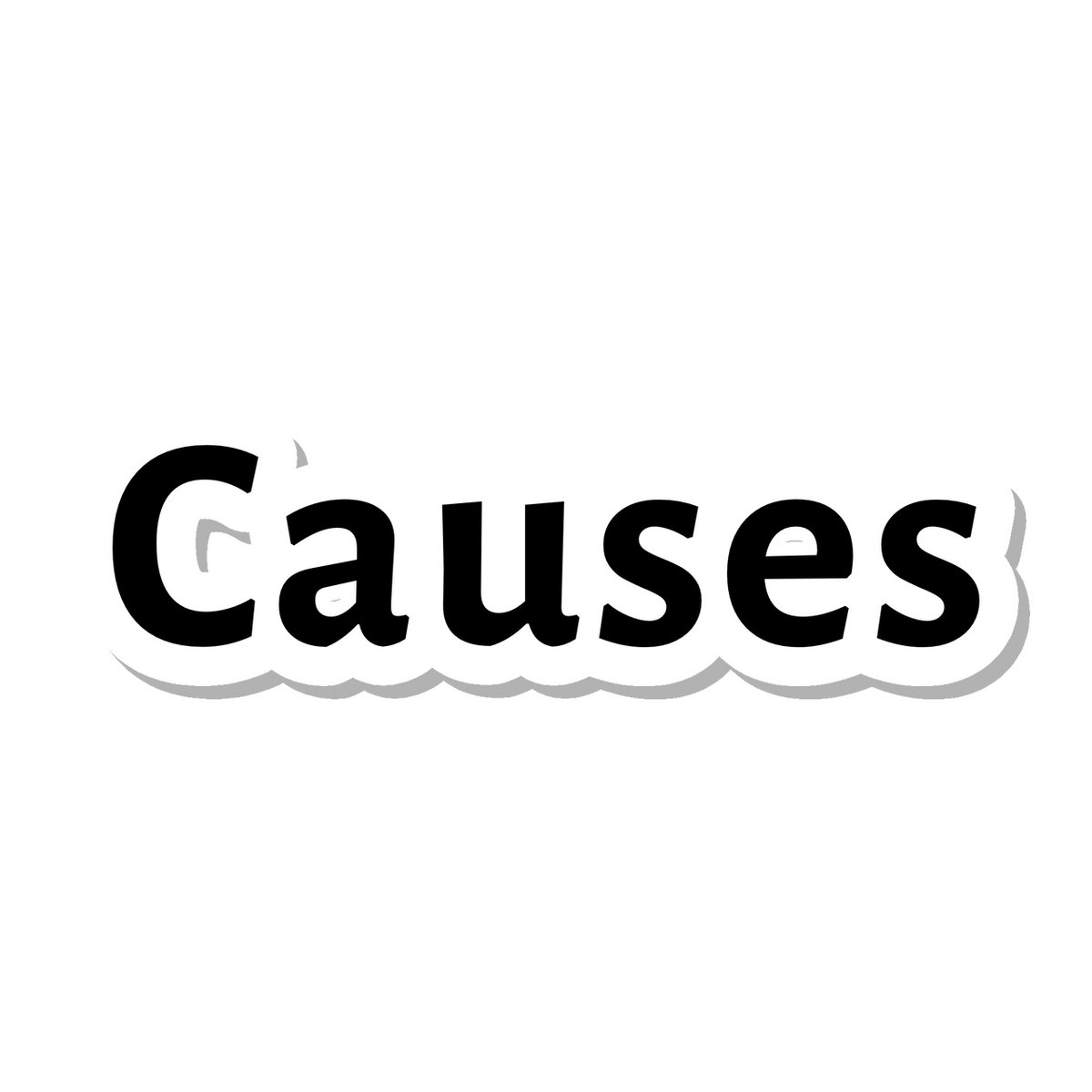 Causes die-cut sticker