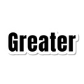 Greater die-cut sticker