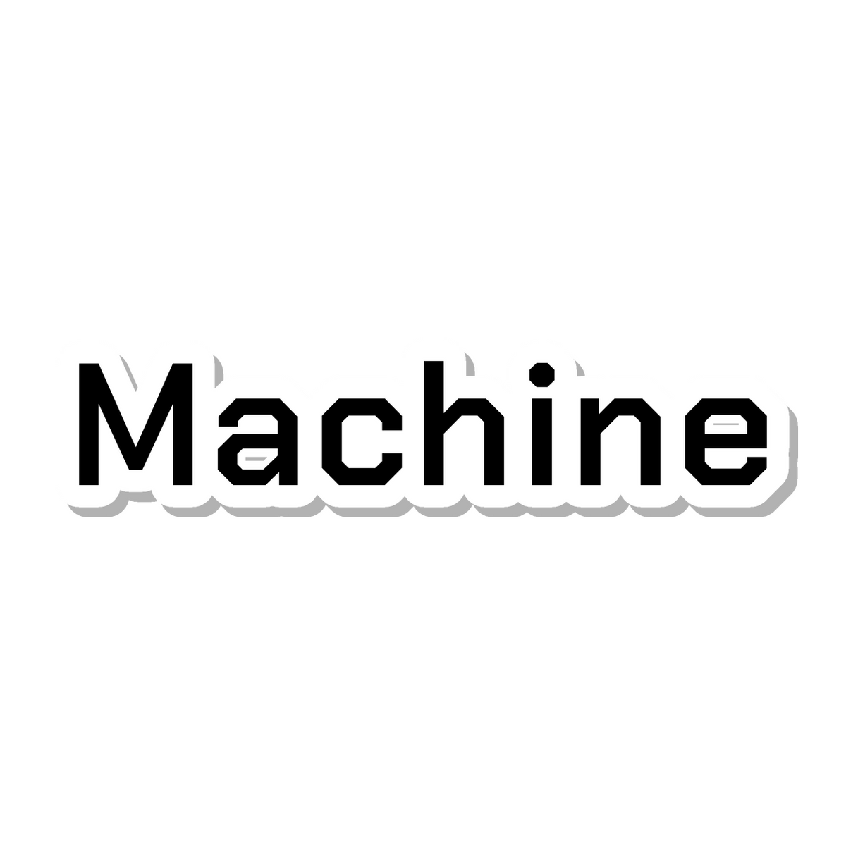 Machine die-cut sticker