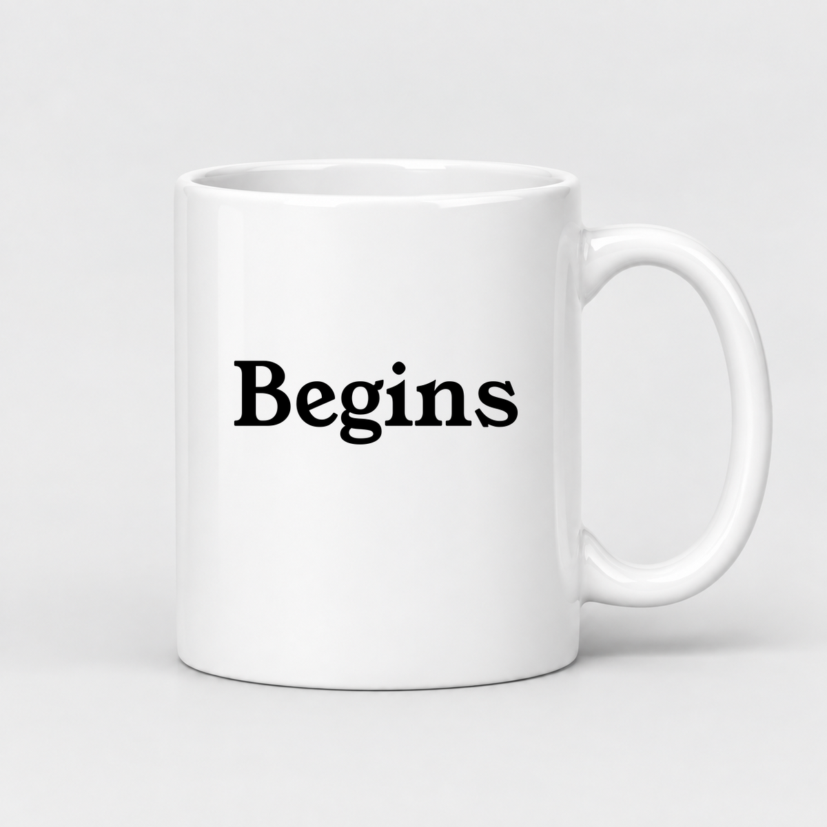 Begins Mug in white