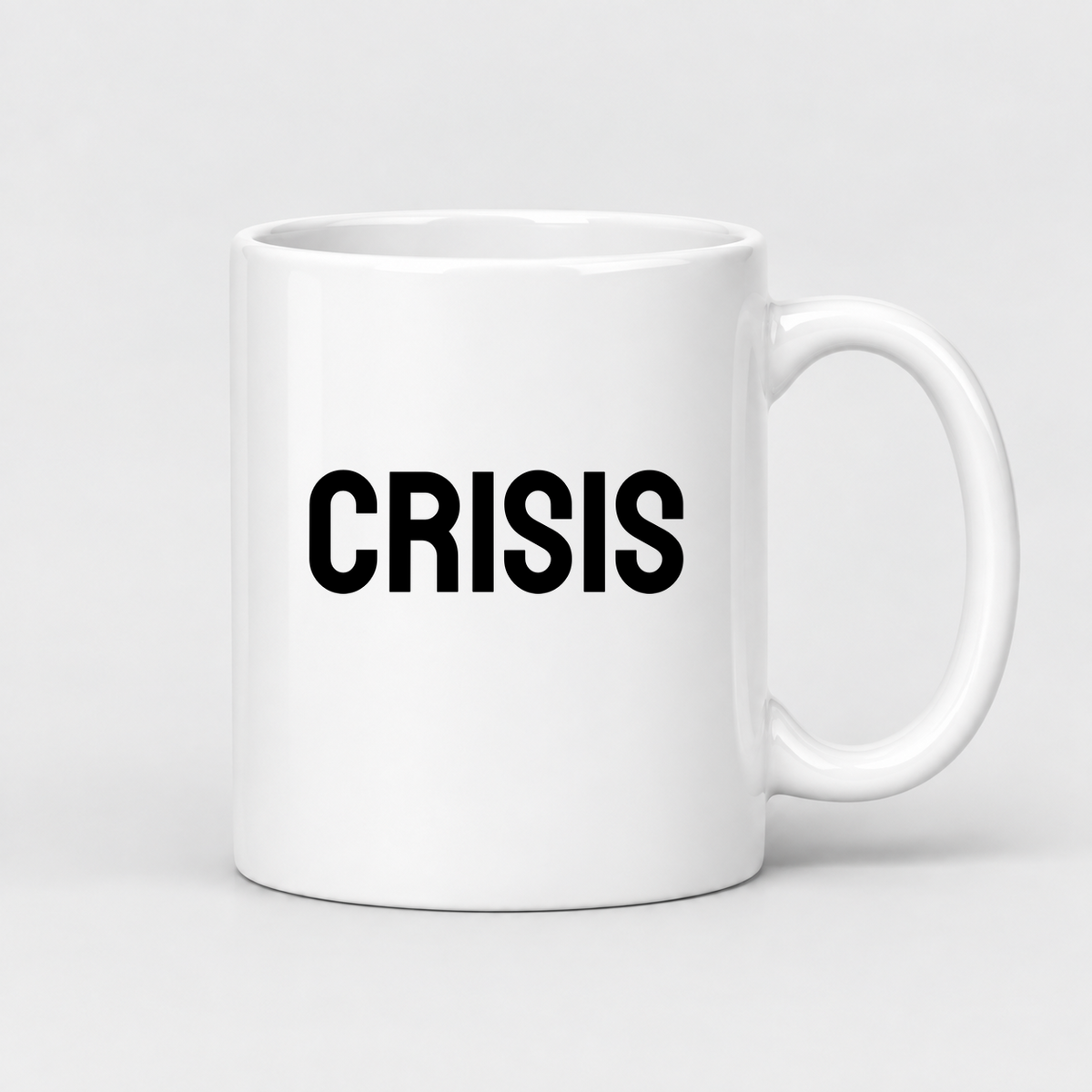 Crisis Mug in white