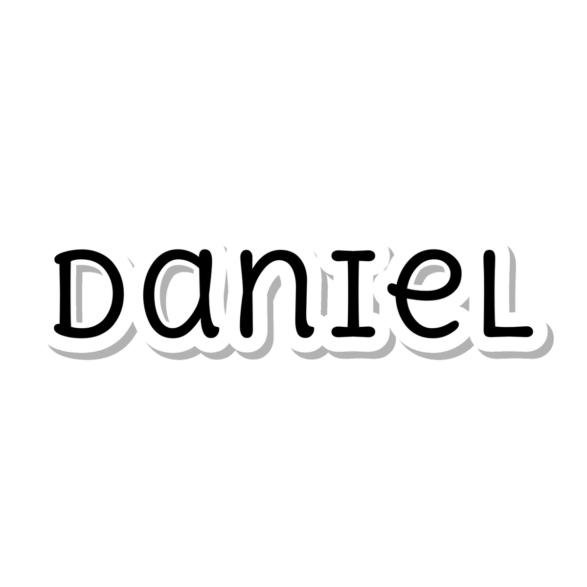 Daniel die-cut sticker