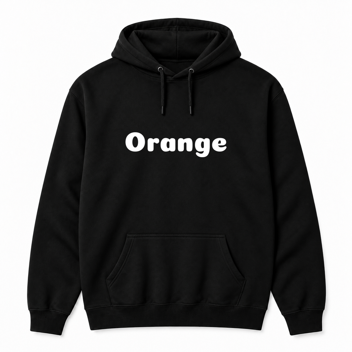 Orange Hoodie in black