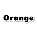 Orange die-cut sticker