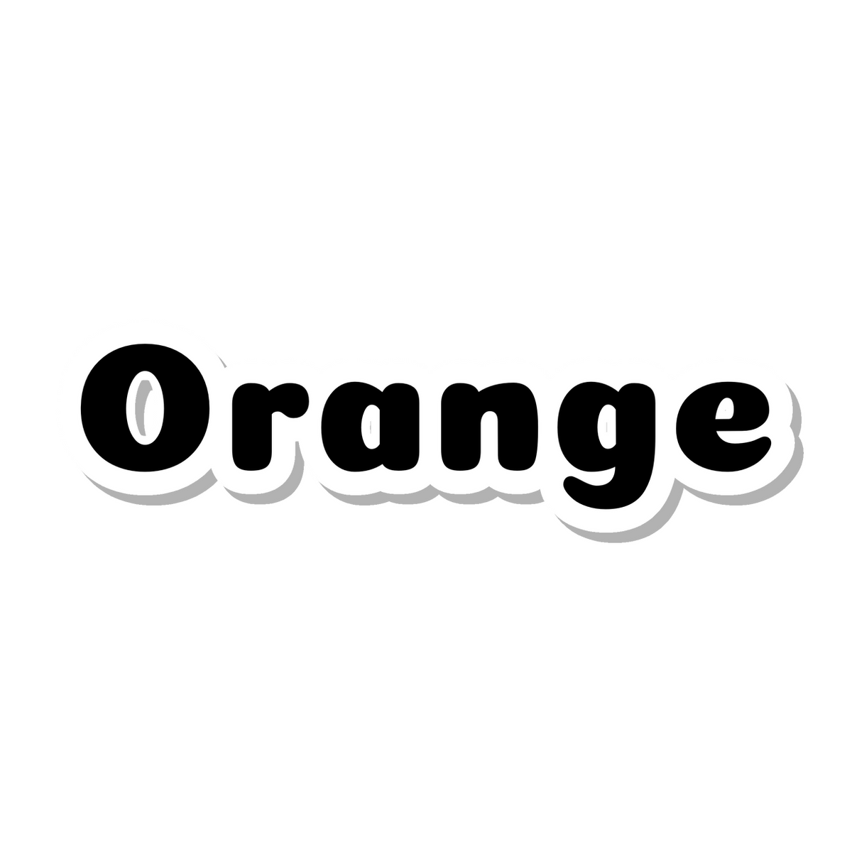 Orange die-cut sticker