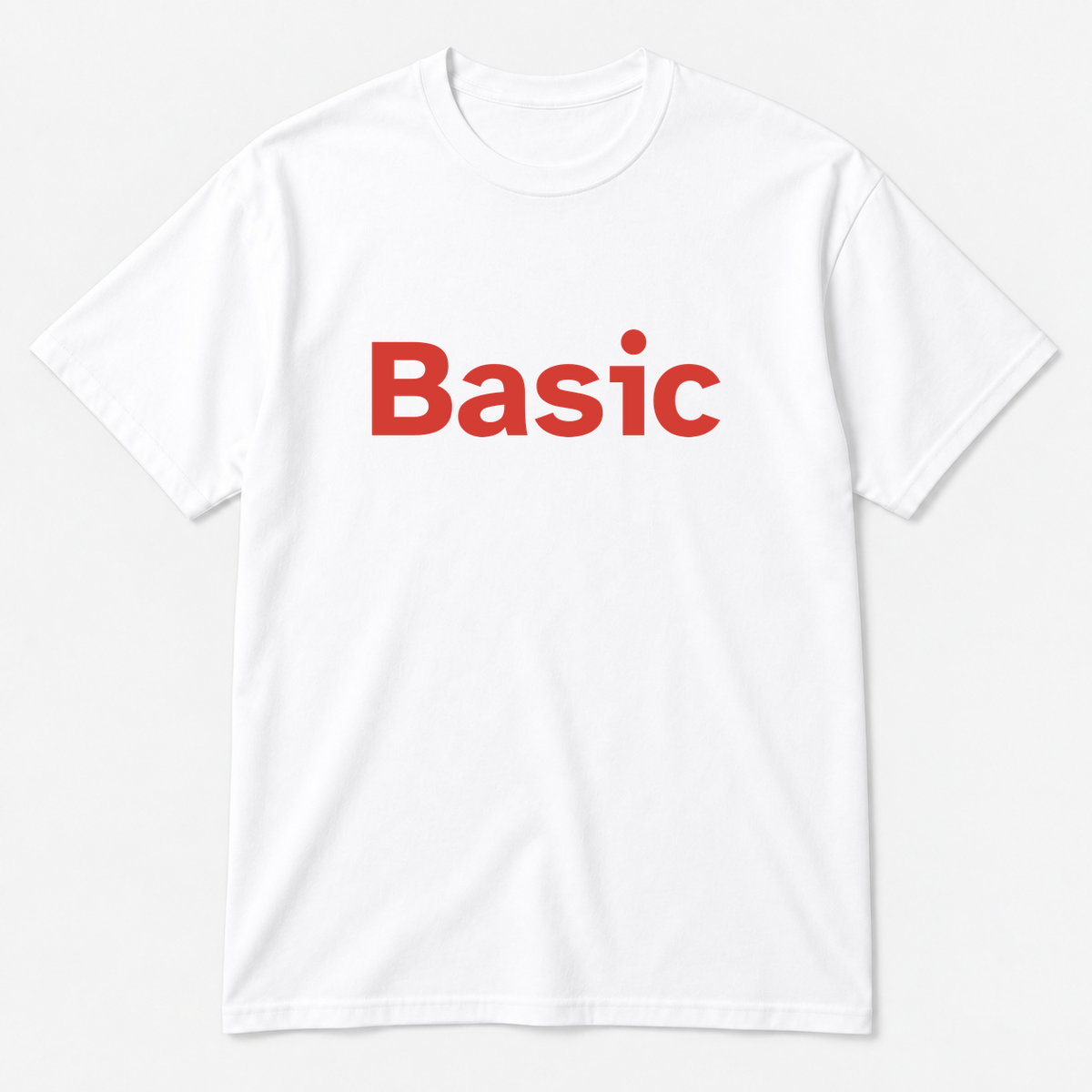 Basic T-Shirt in white with red text