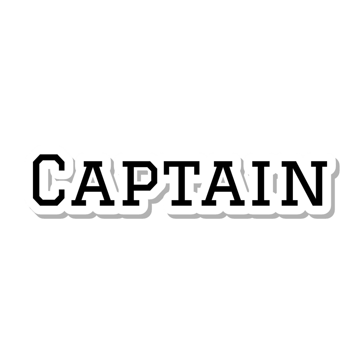 Captain die-cut sticker