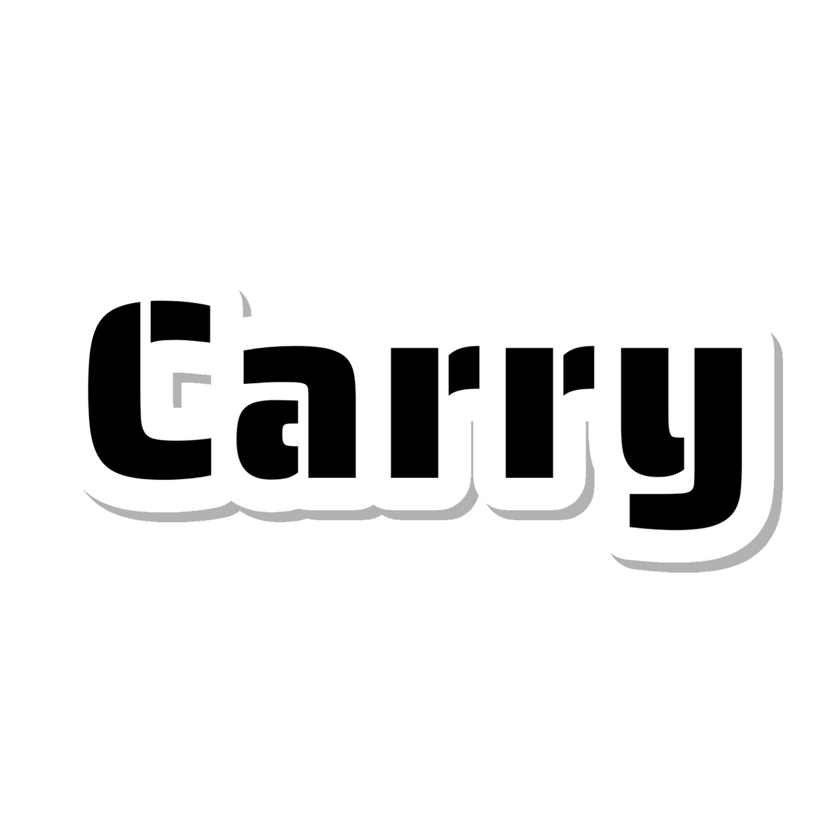 Carry die-cut sticker