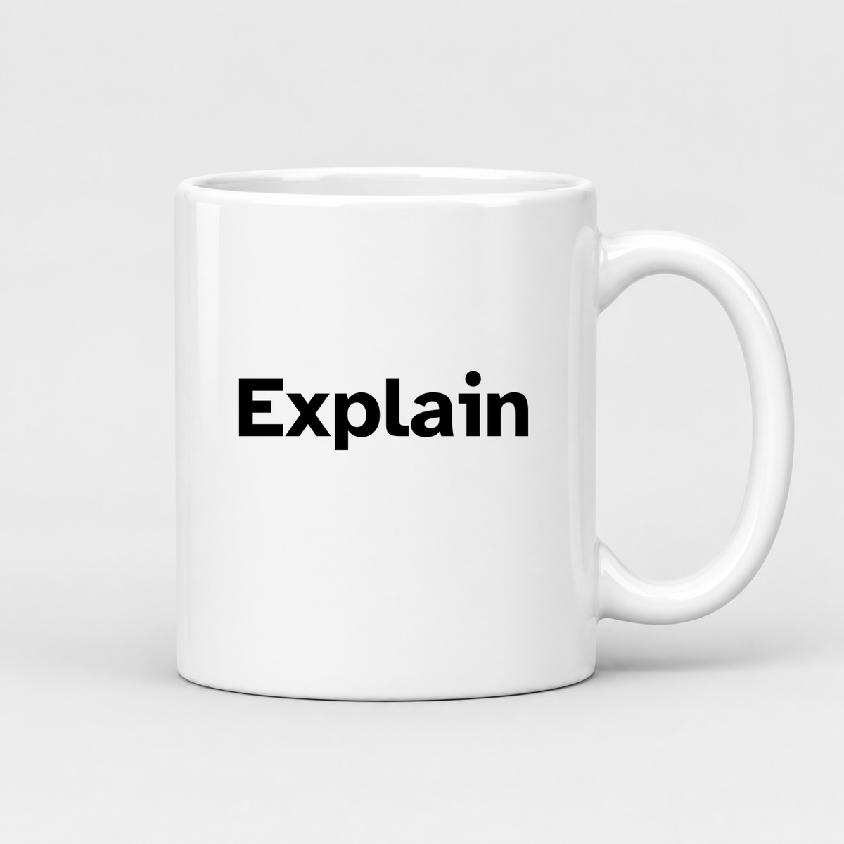 Explain Mug in white
