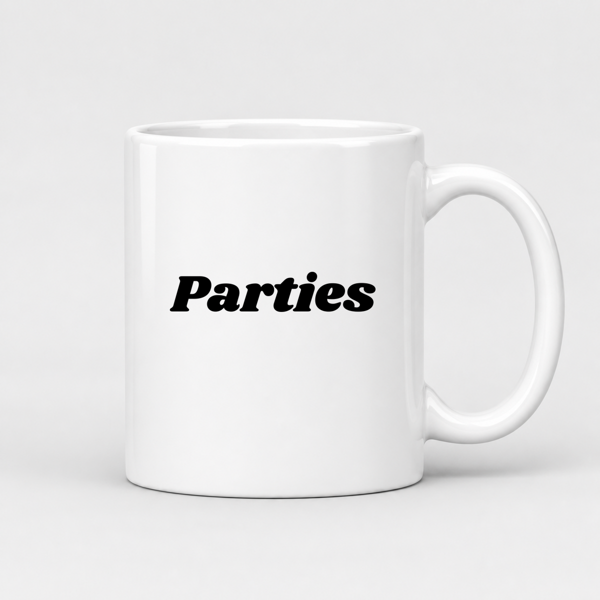 Parties Mug in white