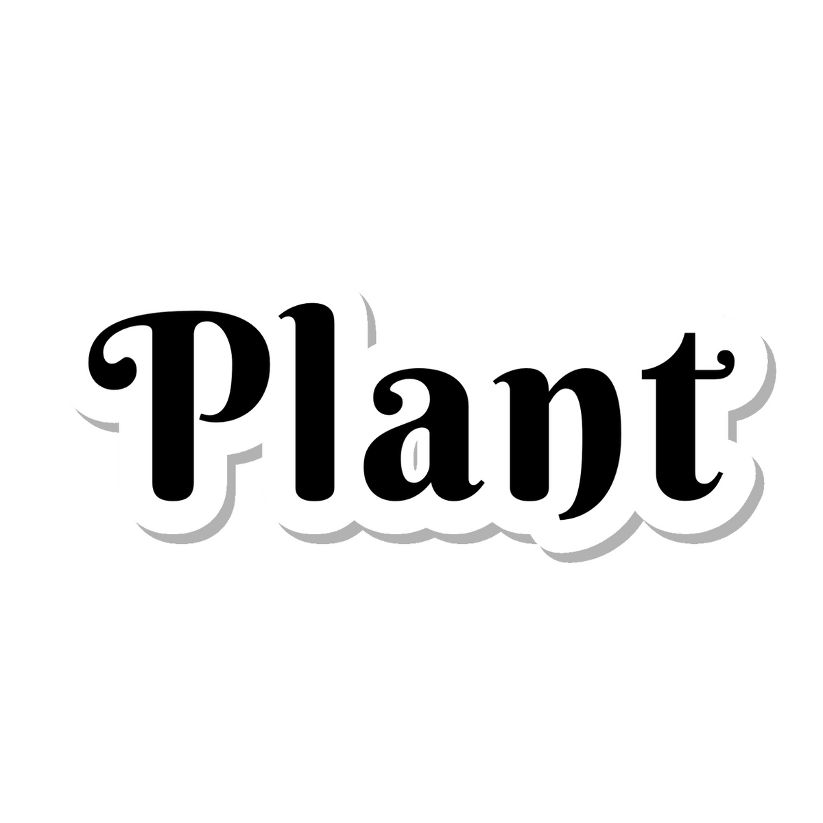 Plant die-cut sticker