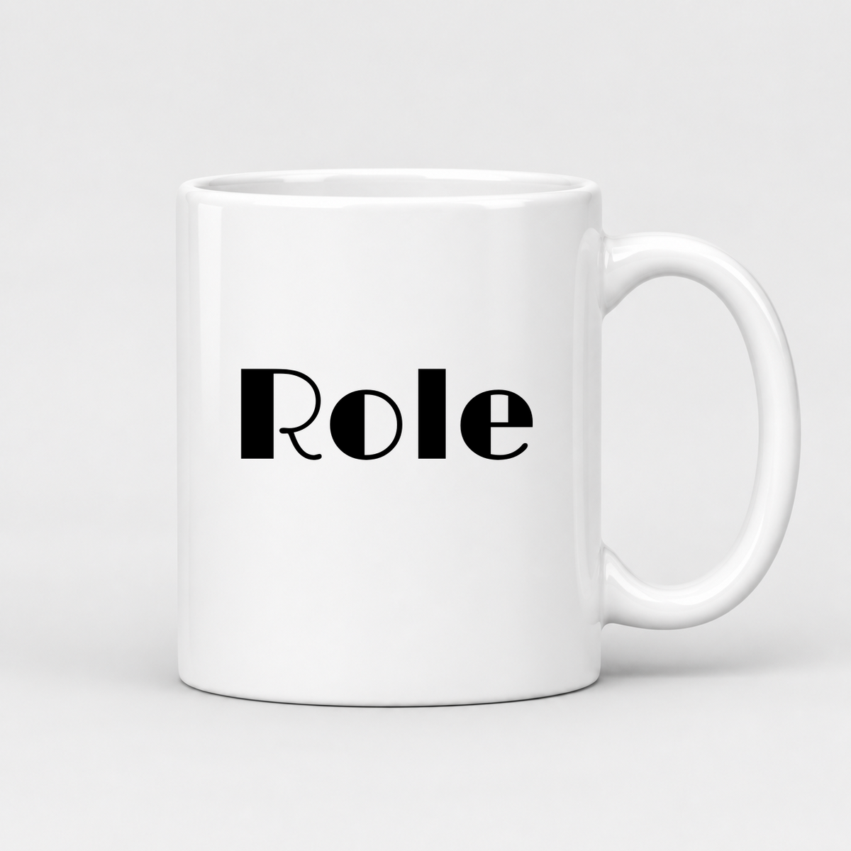 Role Mug in white